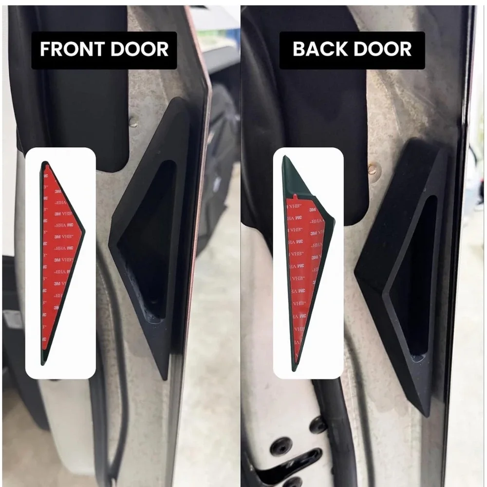 Tesla Cybertruck 2024 Silicone Door Handle Covers Anti Fingerprint Black 4 Pcs